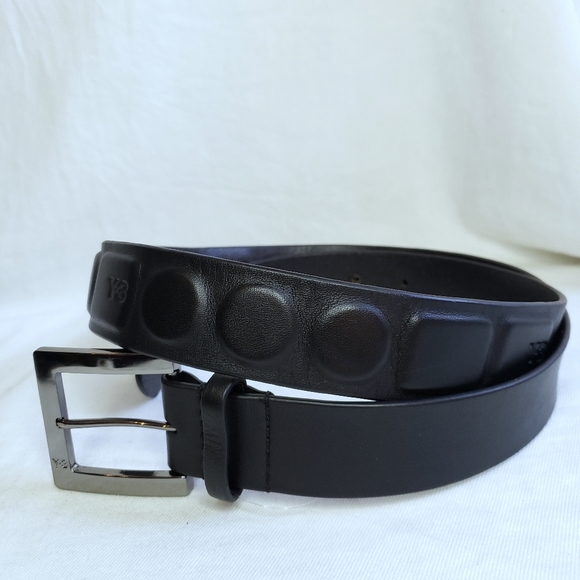 Y3 Accessories Y3 Yohji Yamamoto Leather Belt Raised Embossed 3d Poshmark